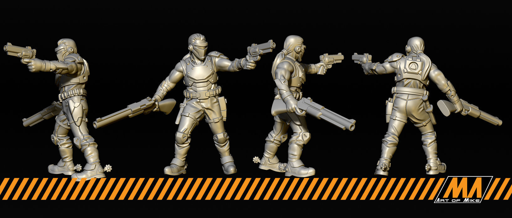 Cyber Cowboys 3D print model_3