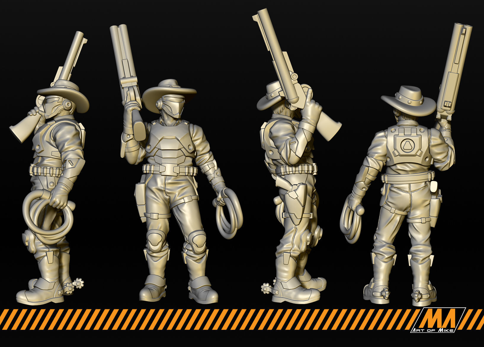 Cyber Cowboys 3D print model_2