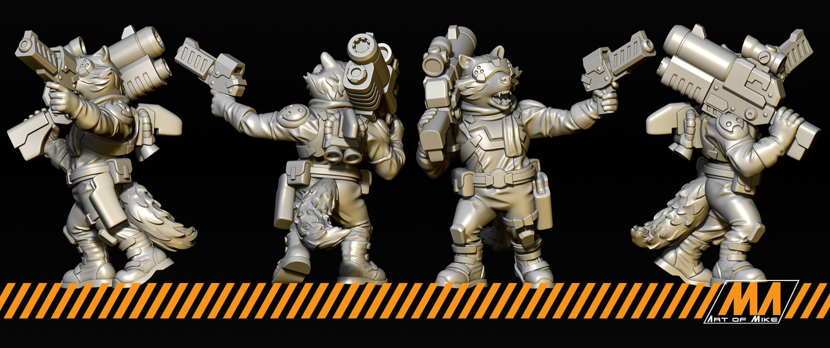 Space Raccoon 3D print model_2