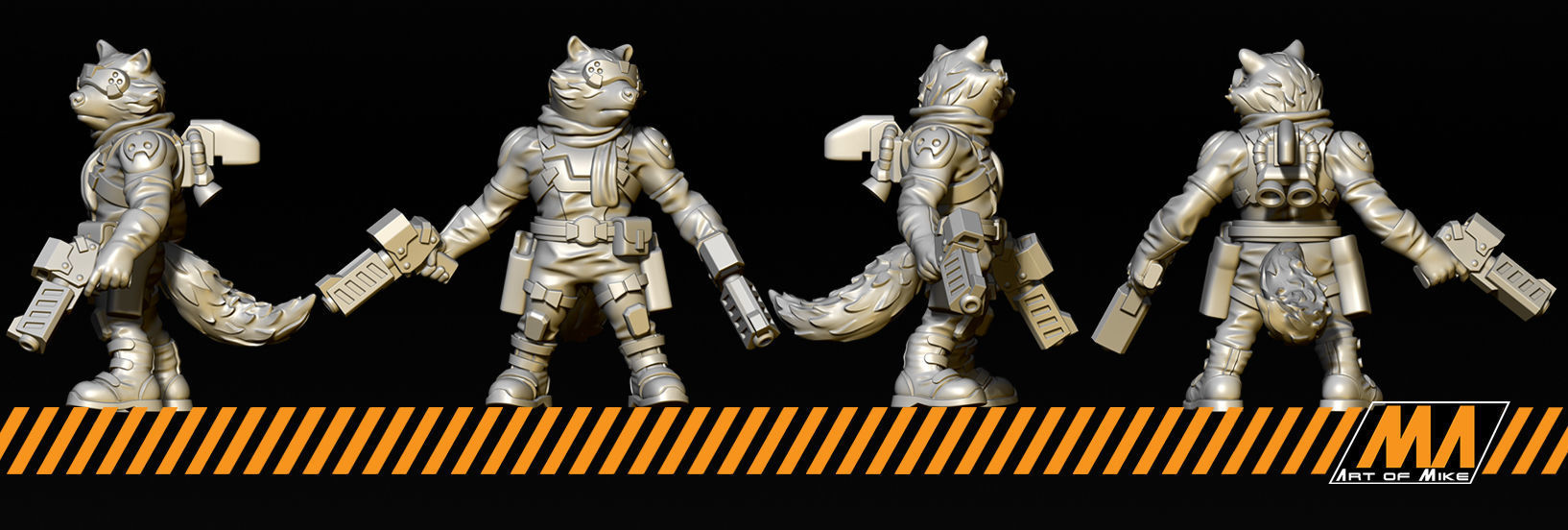 Space Raccoon 3D print model_1