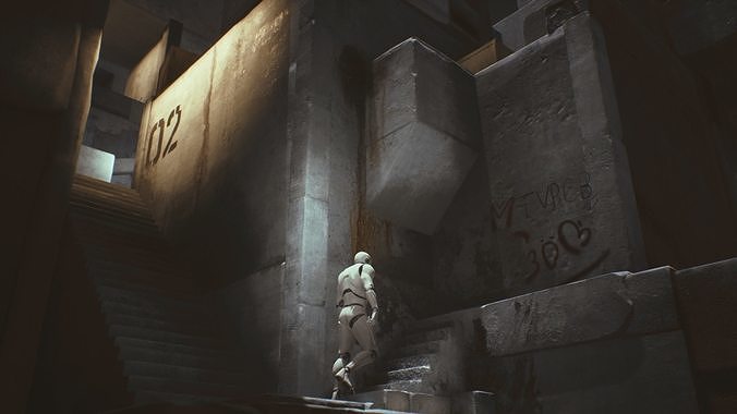 Easy Urban Concrete Kit - Unreal Engine Asset Pack Low-poly 3D model