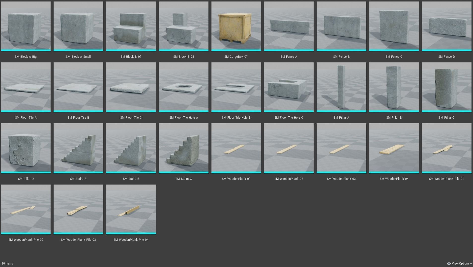 Easy Urban Concrete Kit - Unreal Engine Asset Pack Low-poly 3D model_18