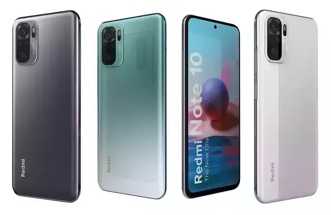 Xiaomi Redmi Note 10 All Colors 3D model Xiaomi Redmi Note 10 All Colors 3D model
