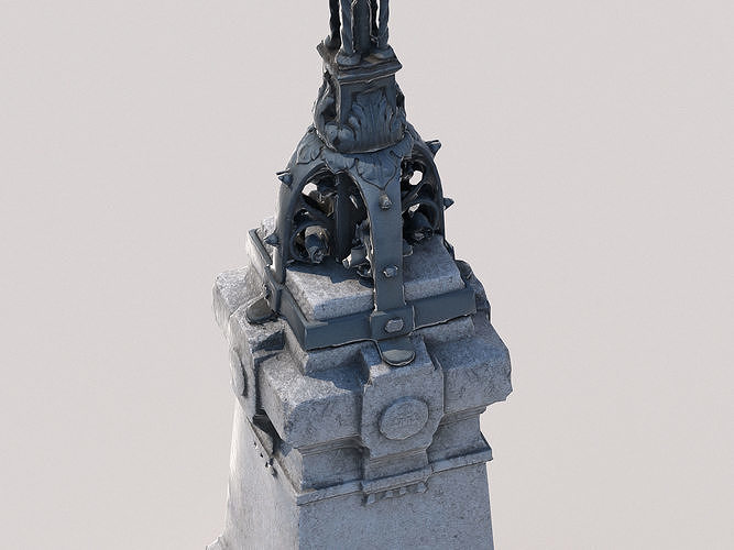 Street lamp Low-poly 3D model 6