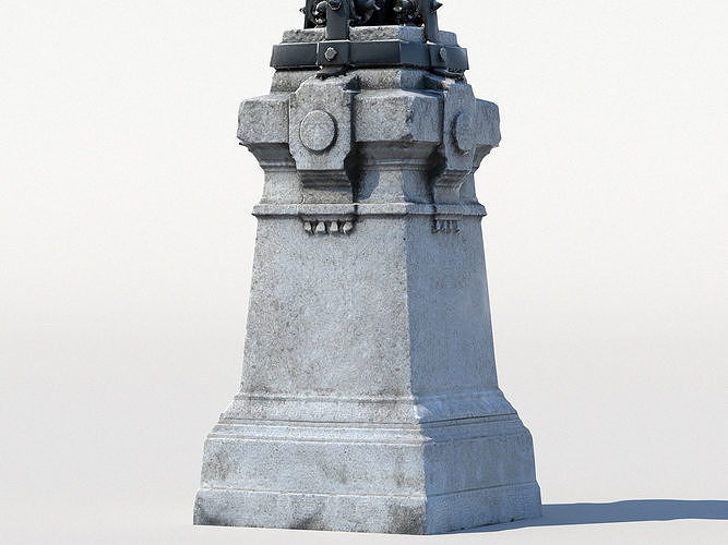 Street lamp Low-poly 3D model 5
