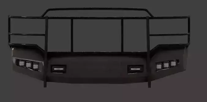 HEAVY DUTY STEEL BUMPER  Low-poly 3D model