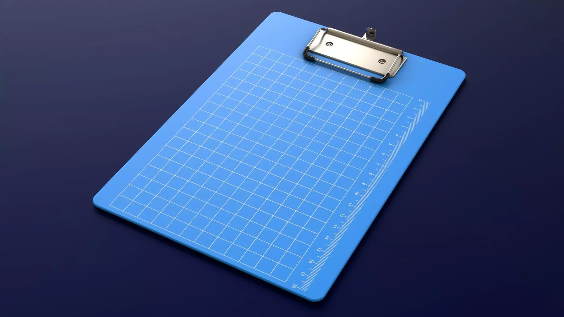 Clipboard with wall hanger Low-poly 3D model_0