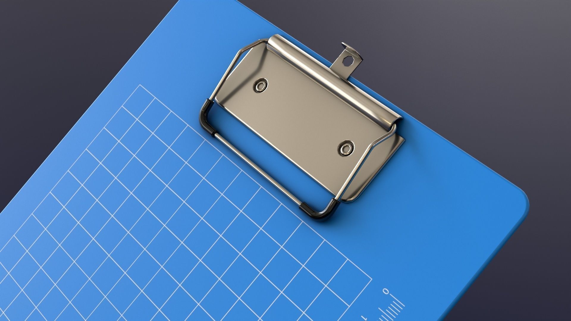 Clipboard with wall hanger Low-poly 3D model_12
