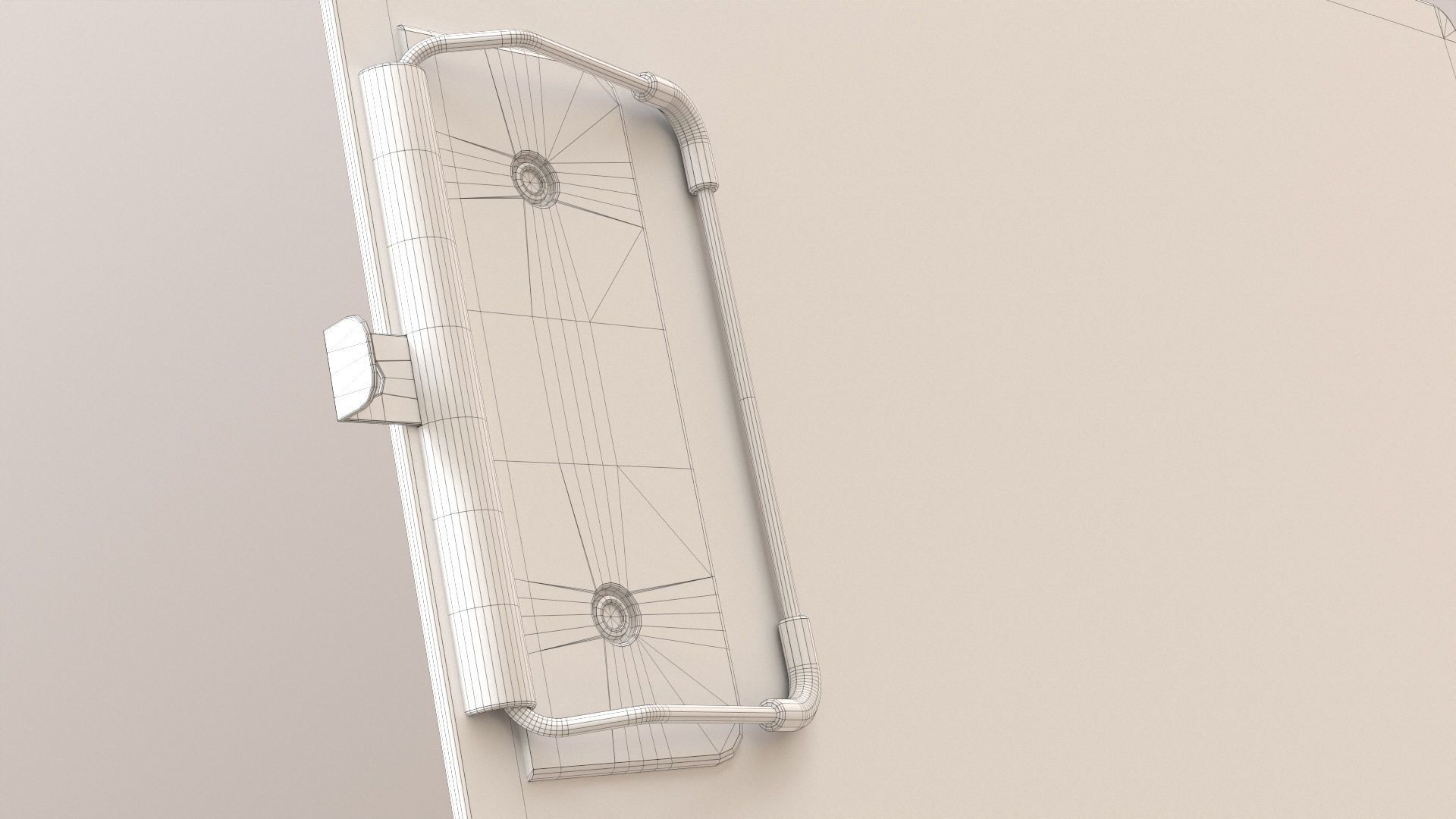 Clipboard with wall hanger Low-poly 3D model_18