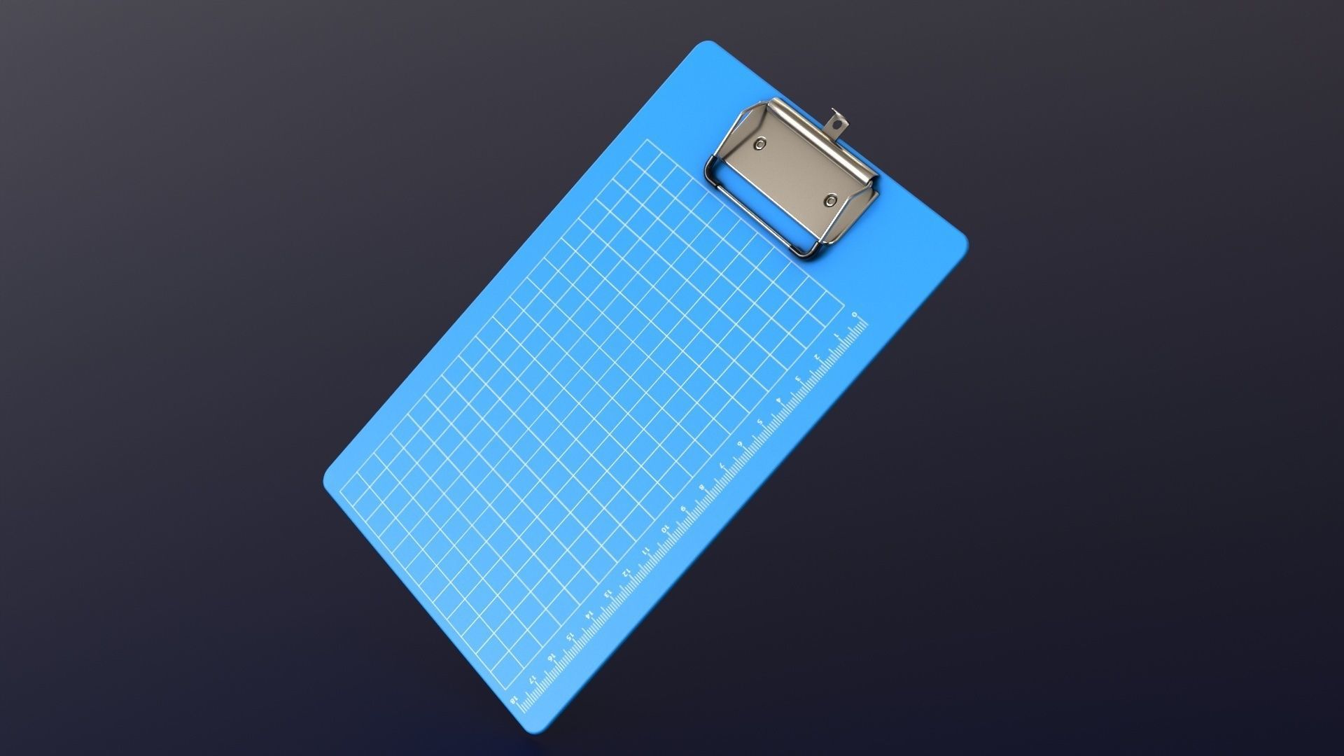Clipboard with wall hanger Low-poly 3D model_10