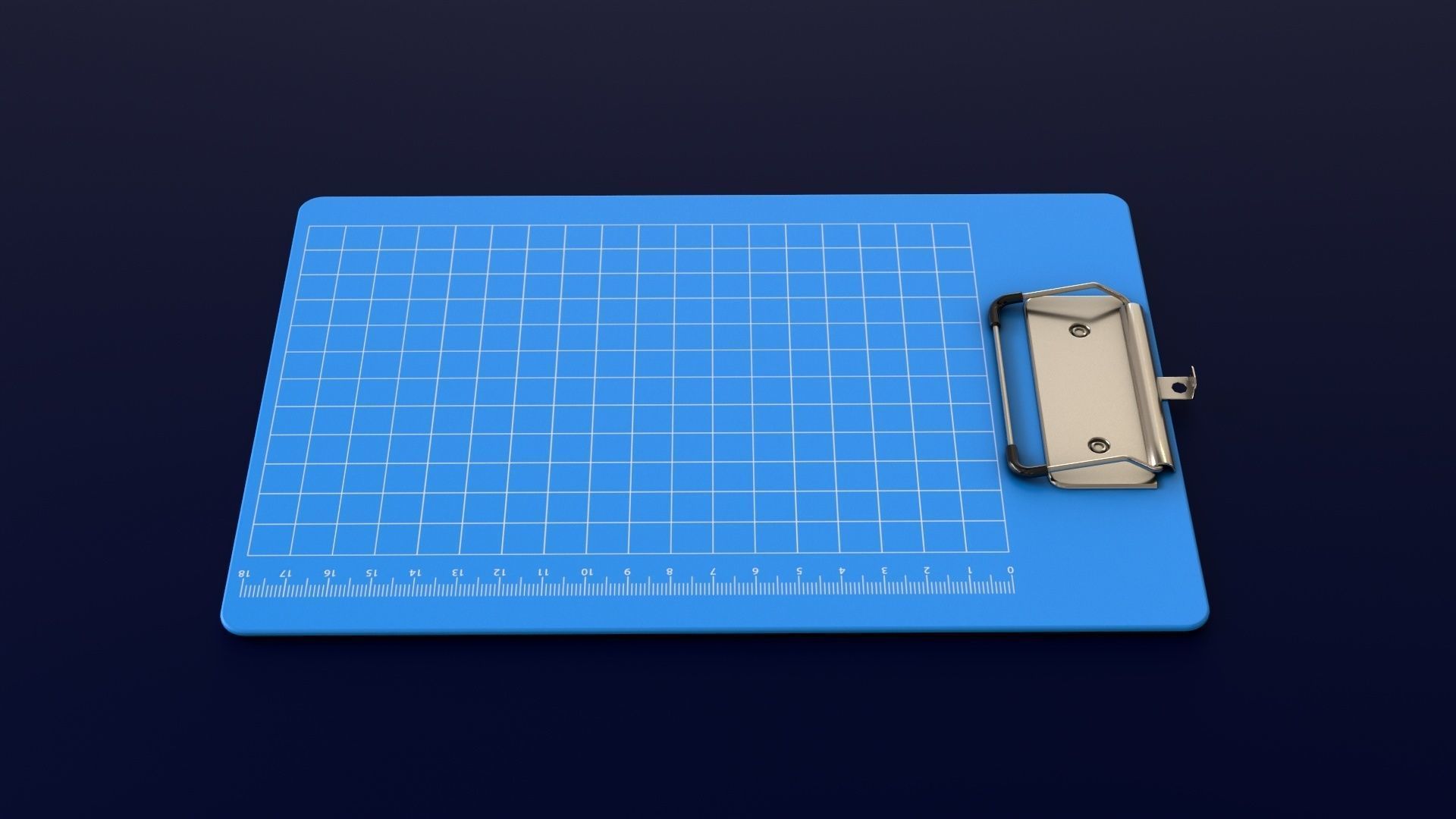 Clipboard with wall hanger Low-poly 3D model_8