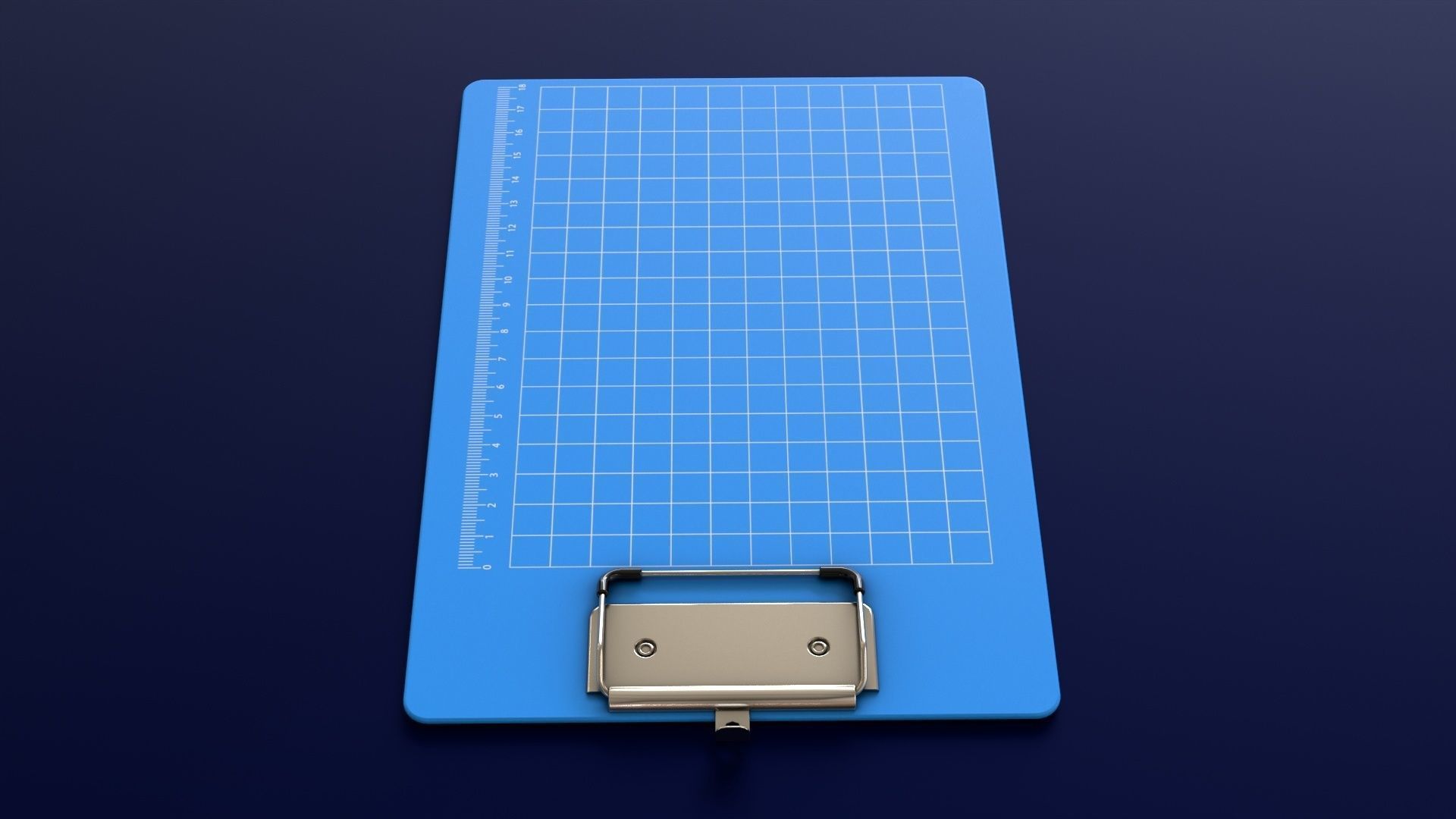 Clipboard with wall hanger Low-poly 3D model_6