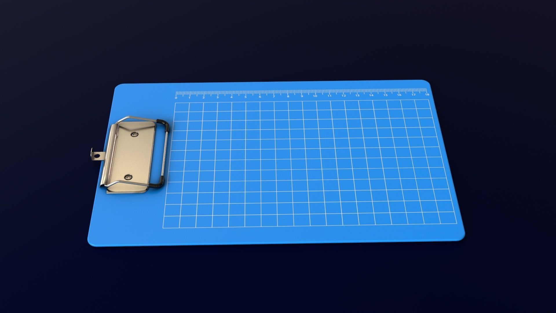 Clipboard with wall hanger Low-poly 3D model_4