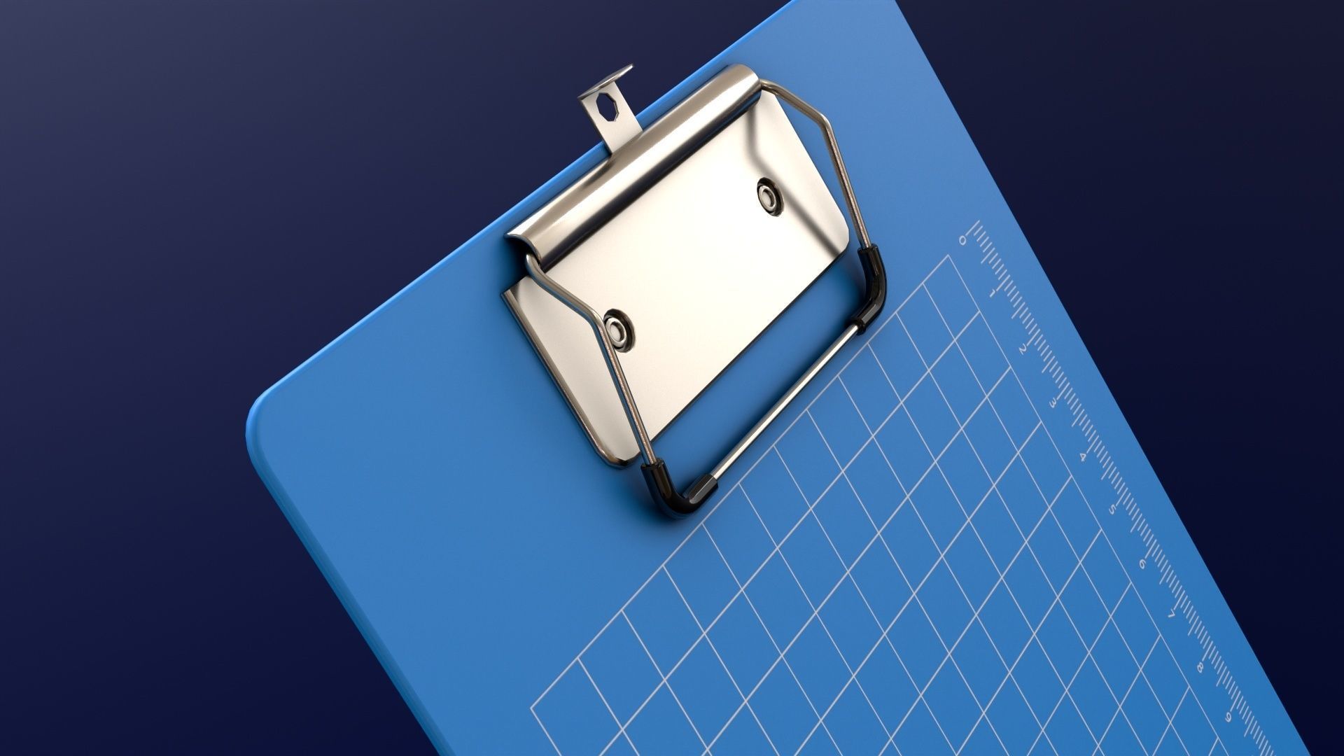 Clipboard with wall hanger Low-poly 3D model_13