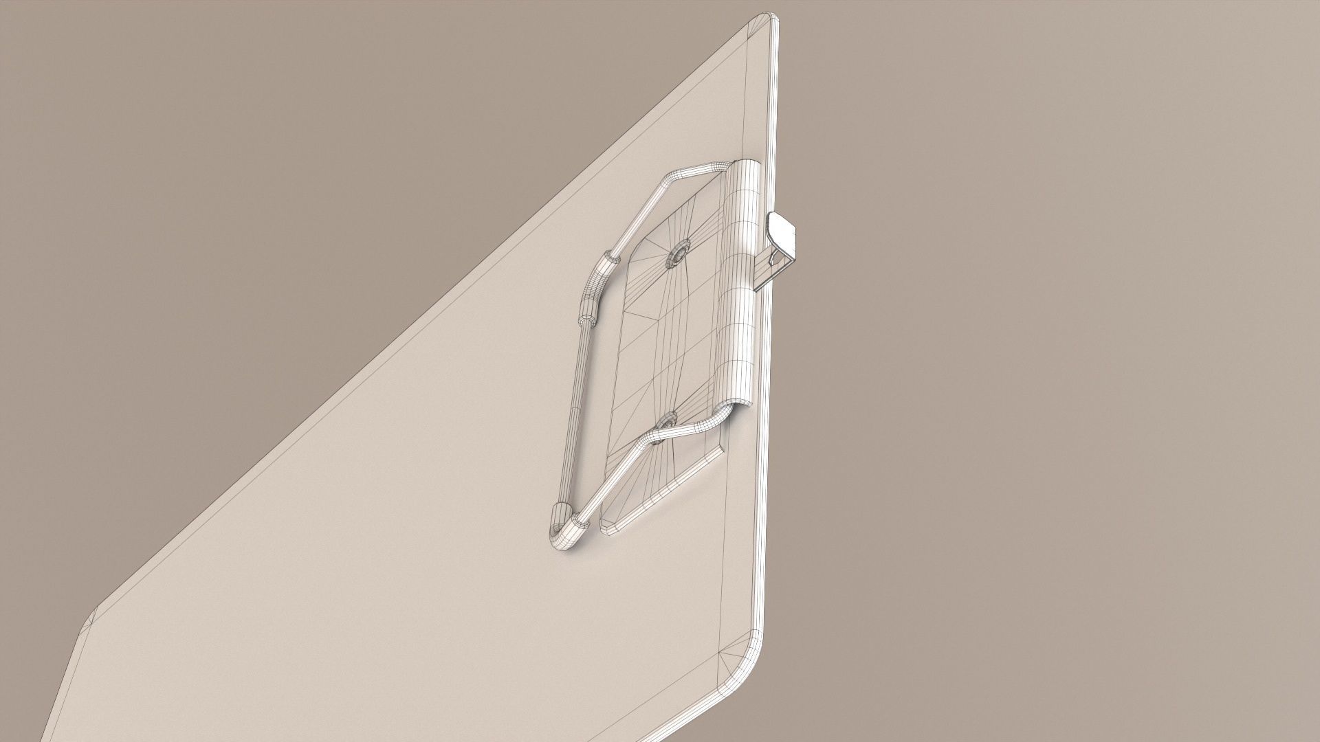 Clipboard with wall hanger Low-poly 3D model_15