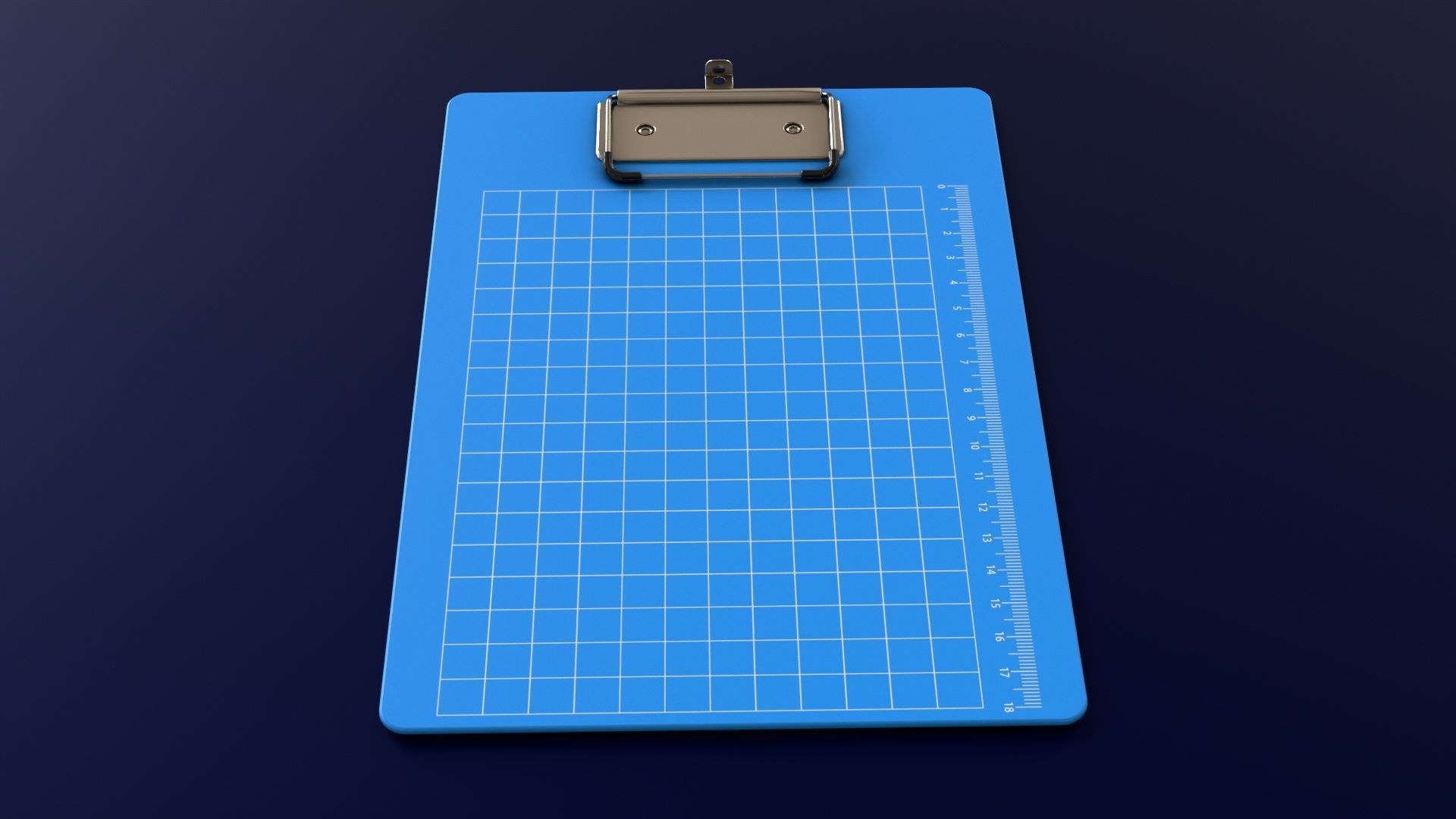 Clipboard with wall hanger Low-poly 3D model_2