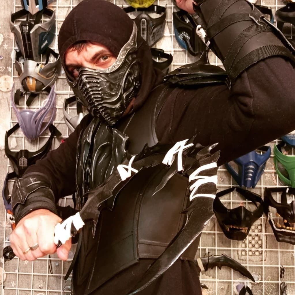 Noob Saibot mask from Mortal Kombat 11 - Darkness 3D print model_4