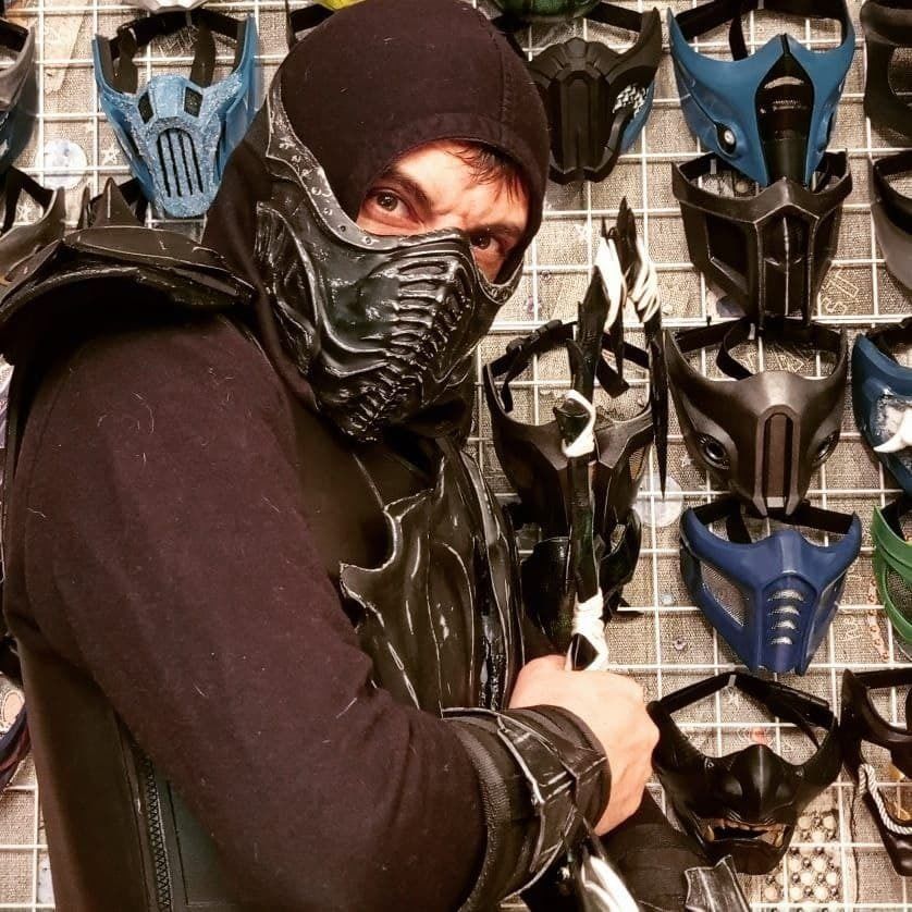 Noob Saibot mask from Mortal Kombat 11 - Darkness 3D print model_3