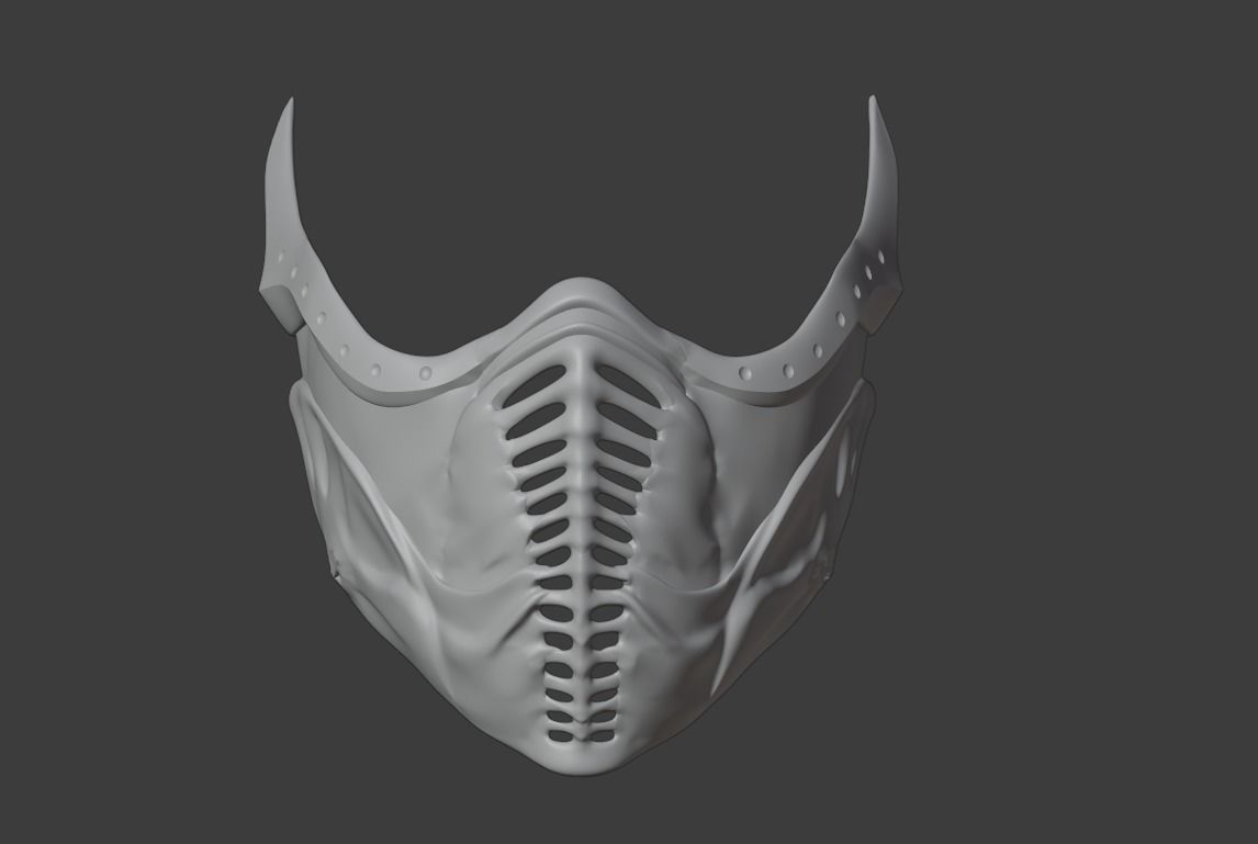 Noob Saibot mask from Mortal Kombat 11 - Darkness 3D print model_14