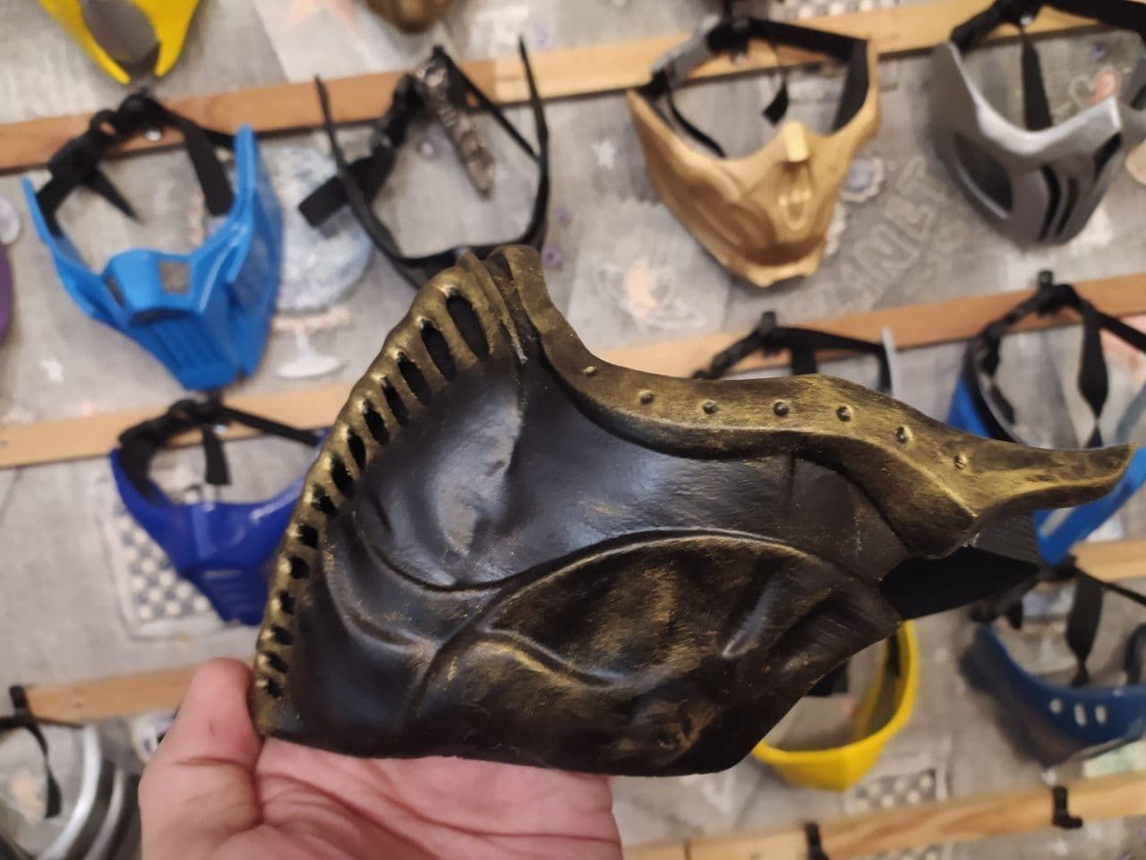 Noob Saibot mask from Mortal Kombat 11 - Darkness 3D print model_11