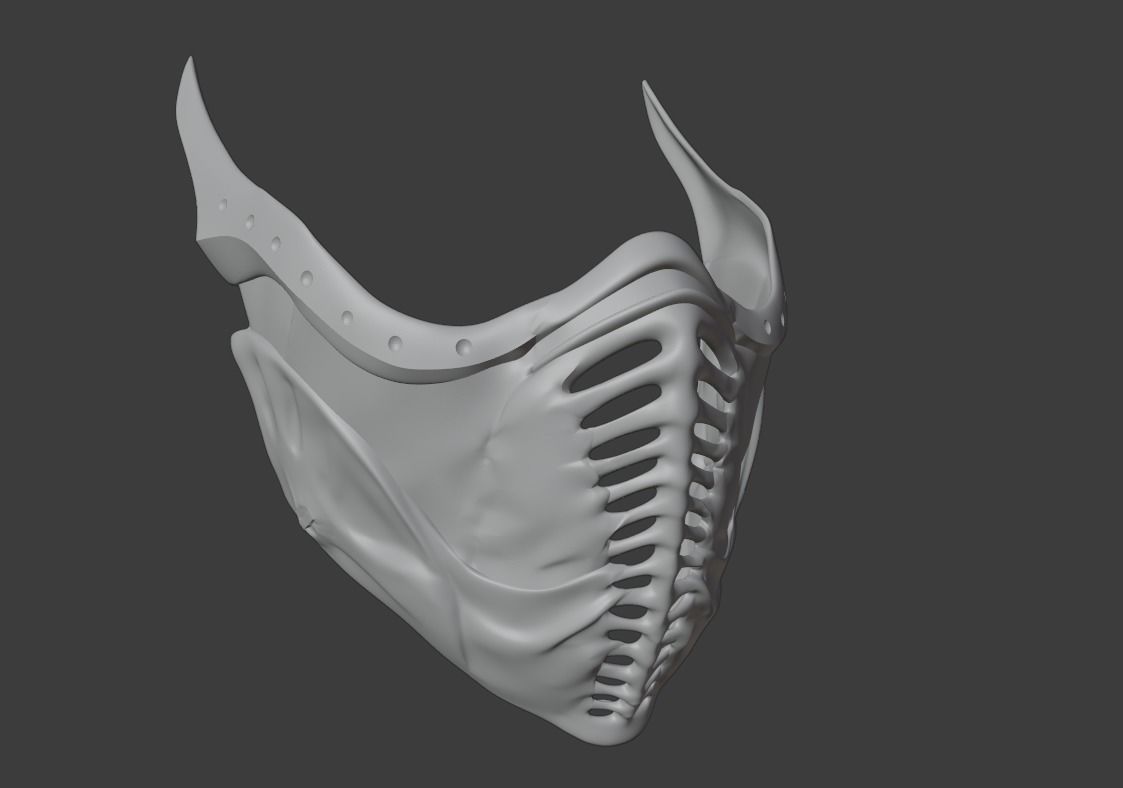 Noob Saibot mask from Mortal Kombat 11 - Darkness 3D print model_18