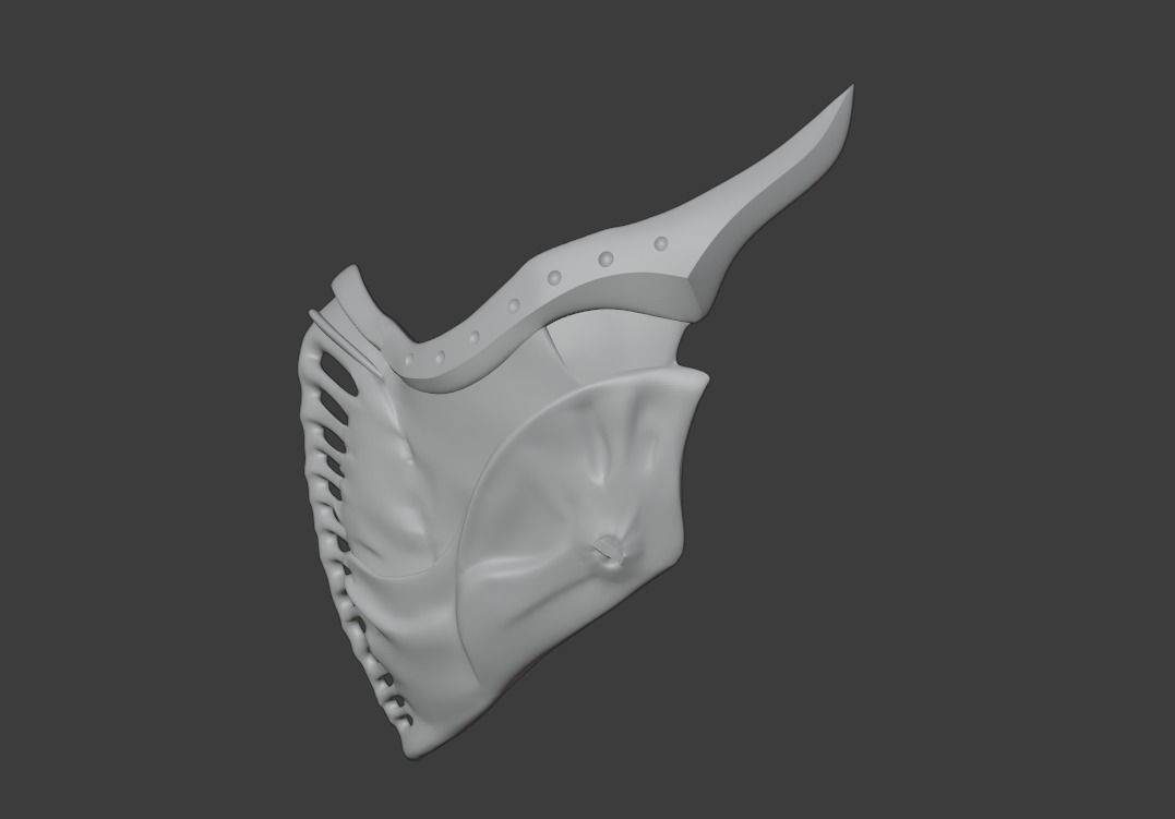 Noob Saibot mask from Mortal Kombat 11 - Darkness 3D print model_15