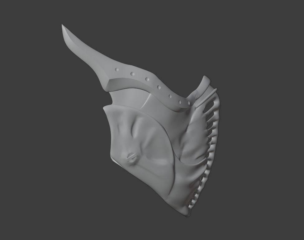 Noob Saibot mask from Mortal Kombat 11 - Darkness 3D print model_16