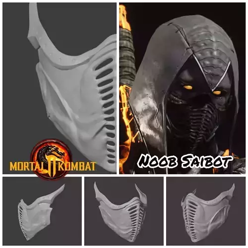 Noob Saibot mask from Mortal Kombat 11 - Darkness 3D print model Noob Saibot mask from Mortal Kombat 11 - Darkness 3D print model