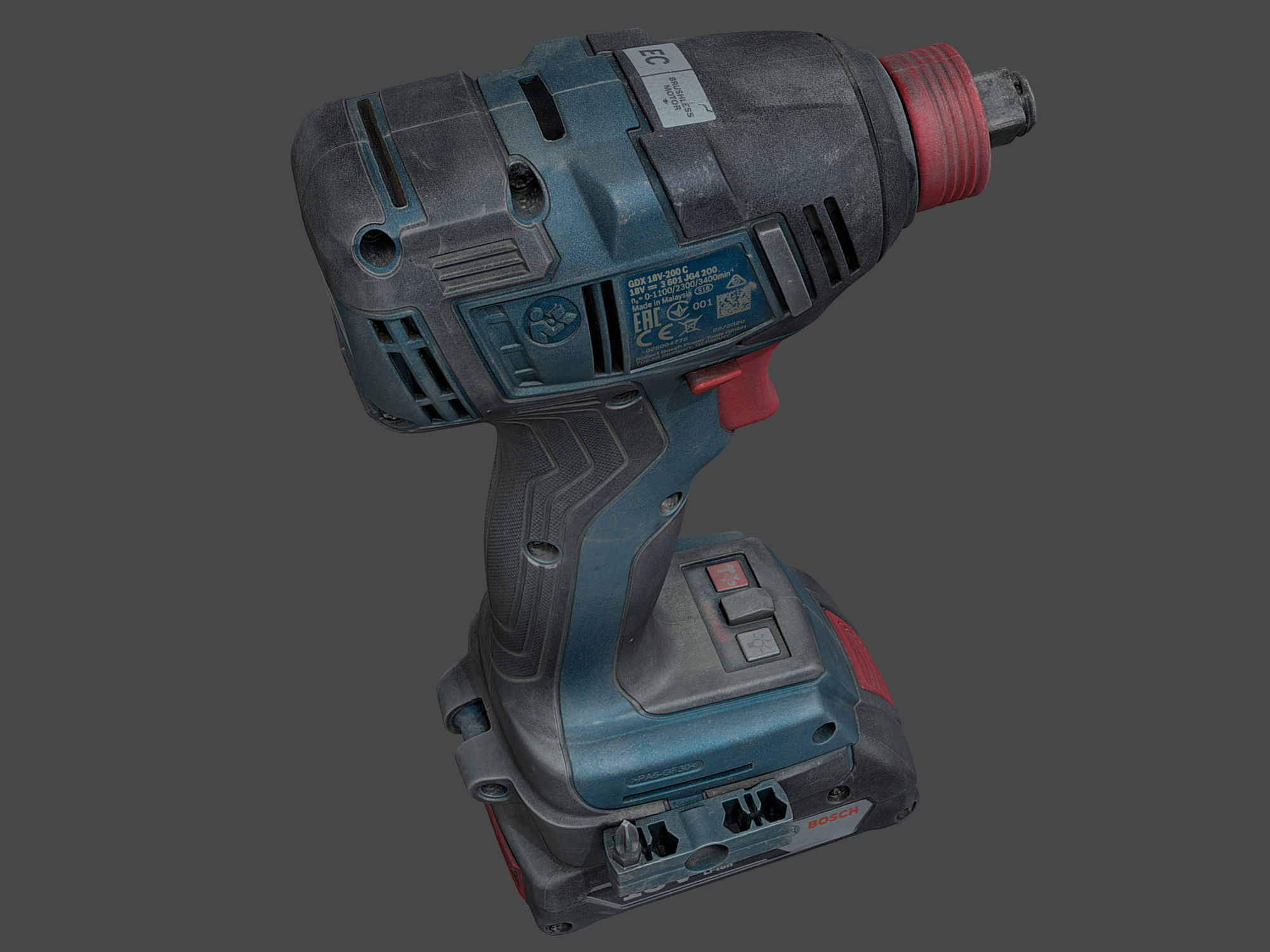 Bosch GDX 18V-200 C Cordless Wrench RAW Scan 3D model_19