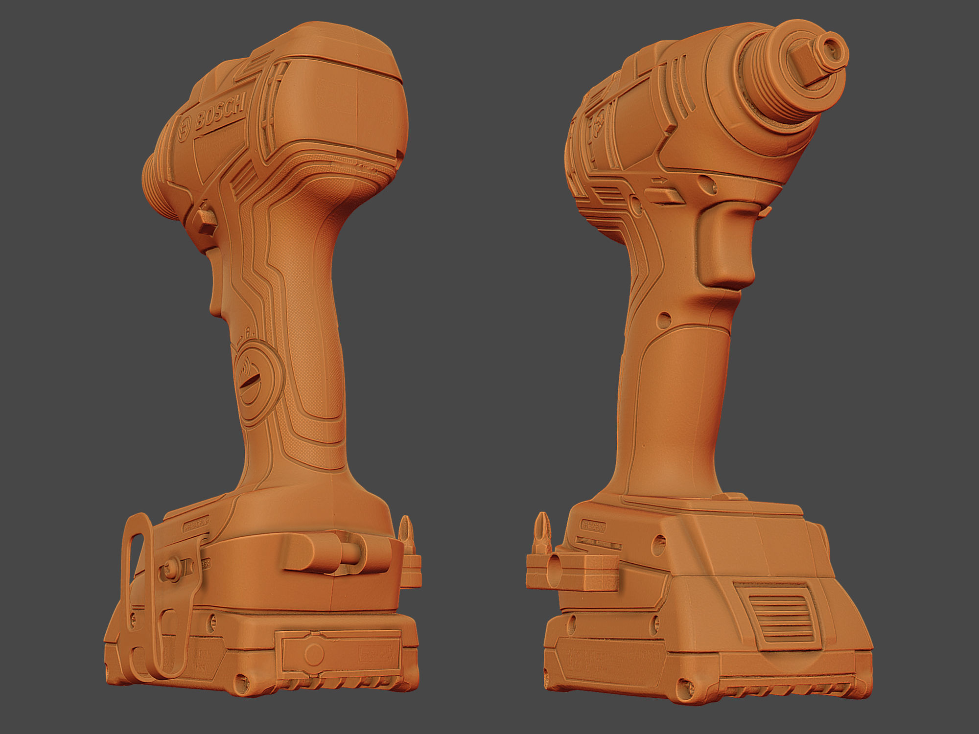 Bosch GDX 18V-200 C Cordless Wrench RAW Scan 3D model_15