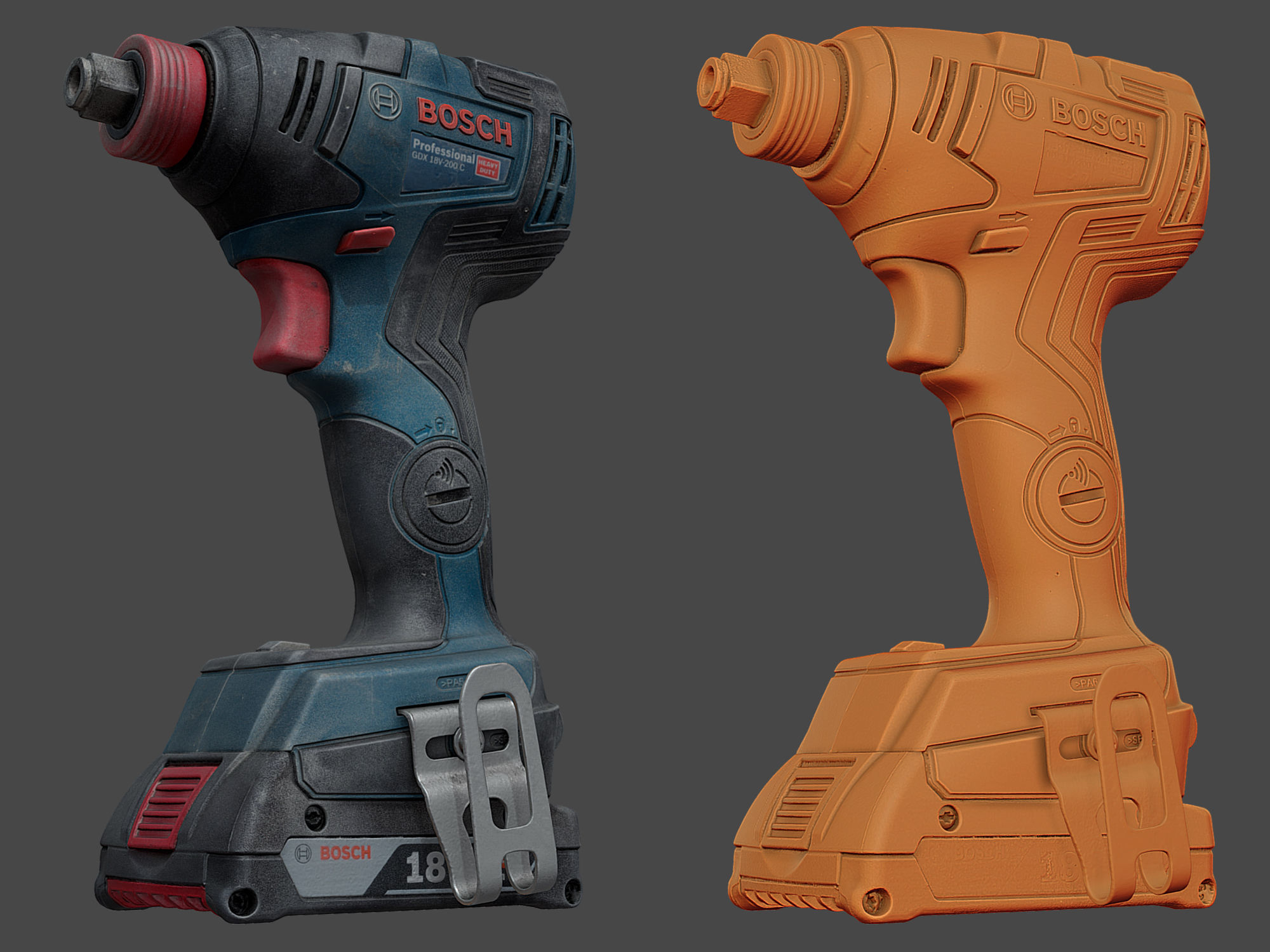 Bosch GDX 18V-200 C Cordless Wrench RAW Scan 3D model_16