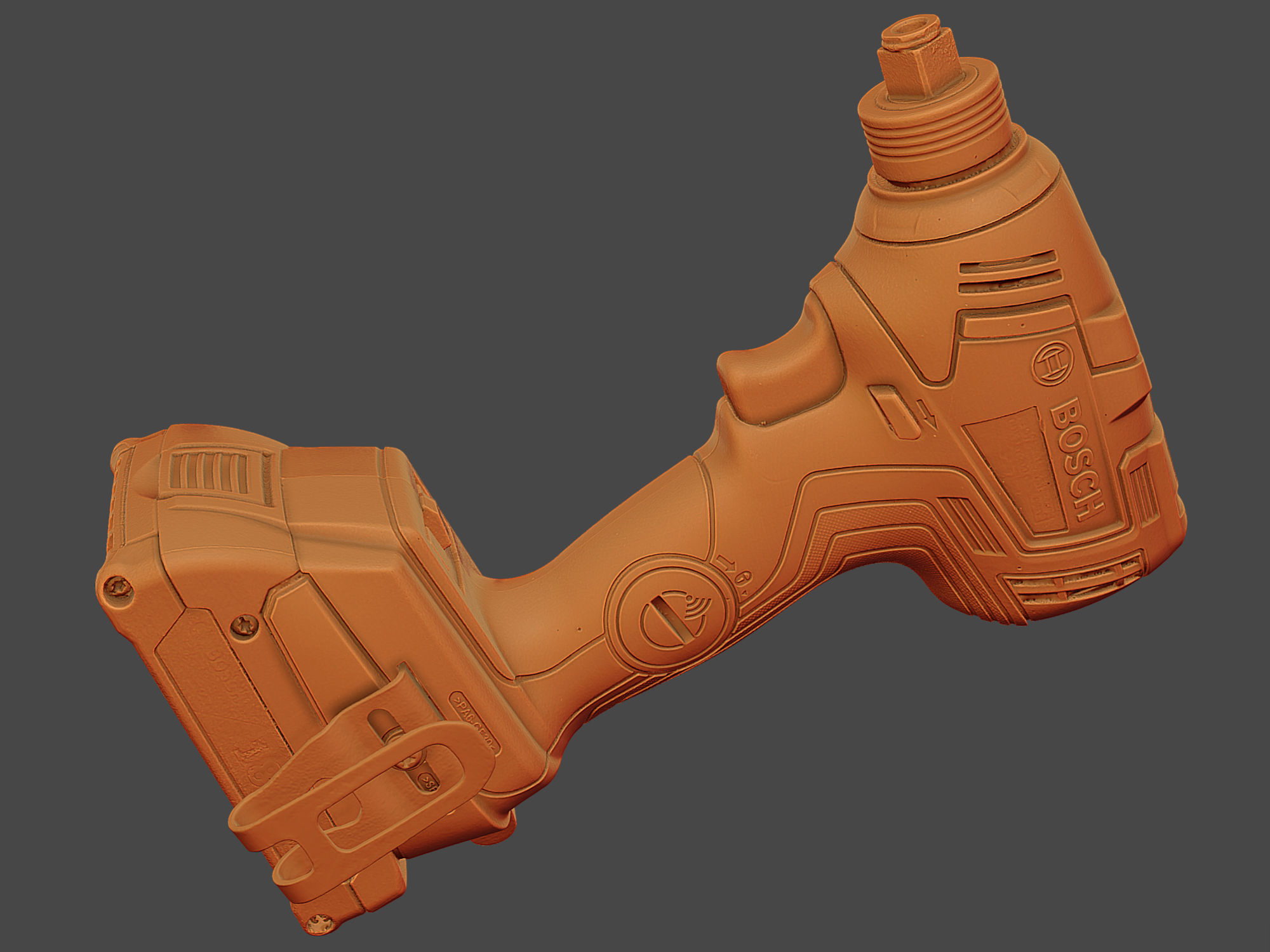 Bosch GDX 18V-200 C Cordless Wrench RAW Scan 3D model_13