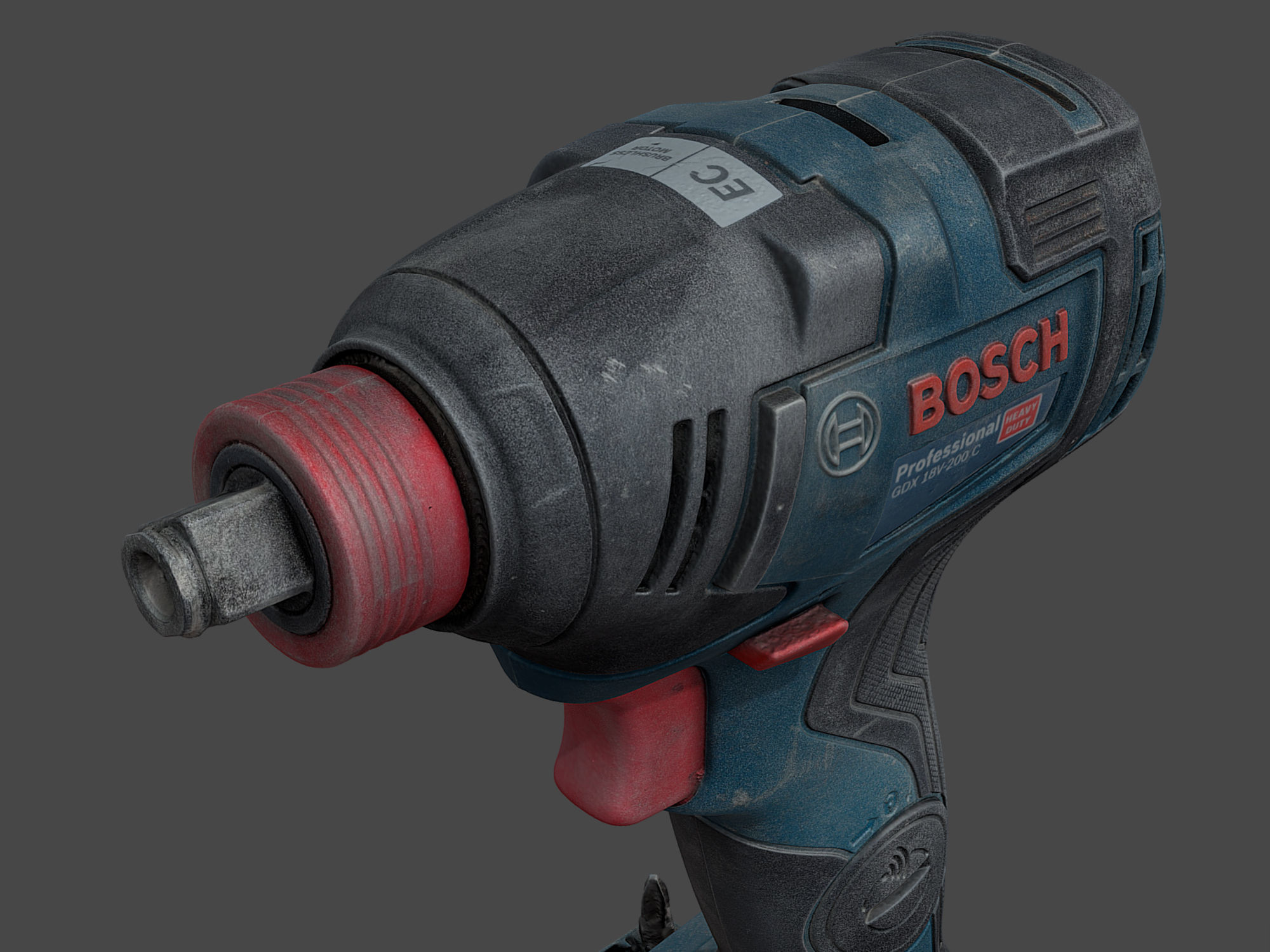 Bosch GDX 18V-200 C Cordless Wrench RAW Scan 3D model_6