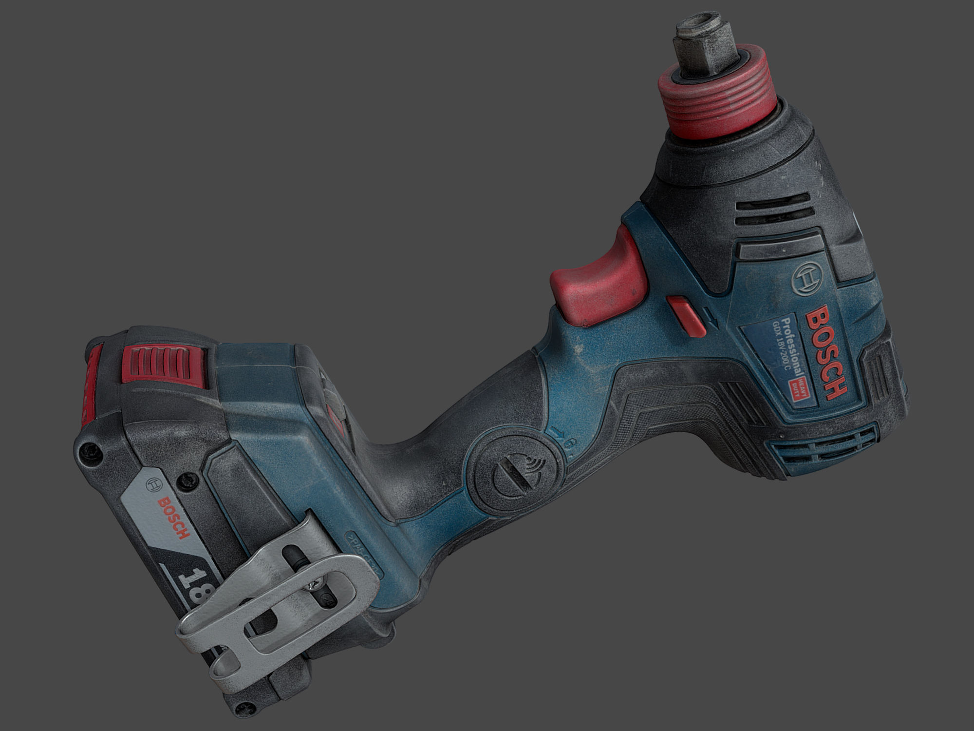 Bosch GDX 18V-200 C Cordless Wrench RAW Scan 3D model_12