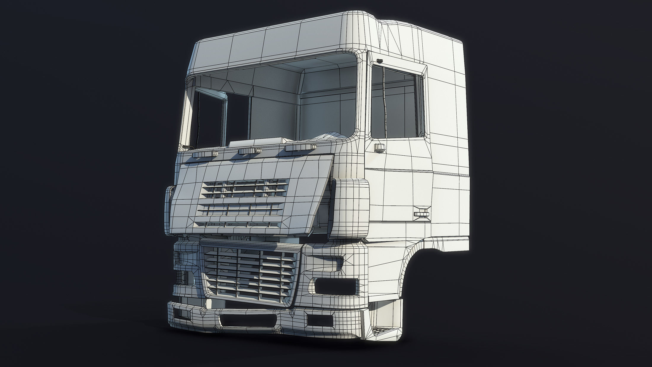 Truck Cab Rusty Low-poly 3D model_12