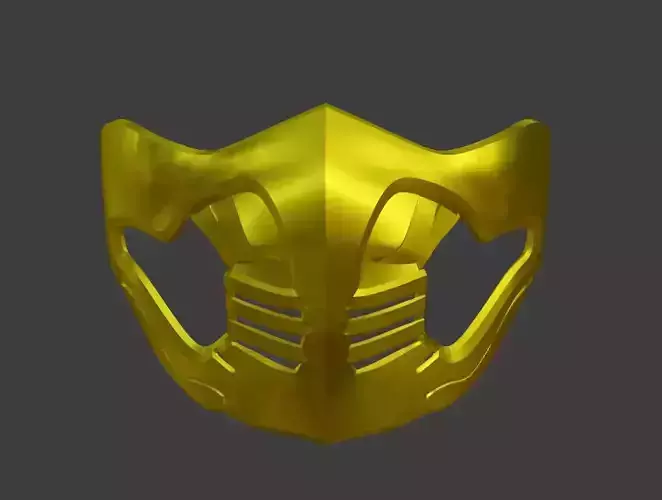 Scorpion mask from Mortal Kombat  9  and 11 - Blazing face