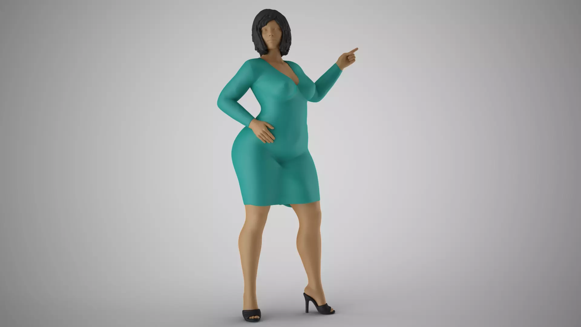 Female Presenter 3D print model