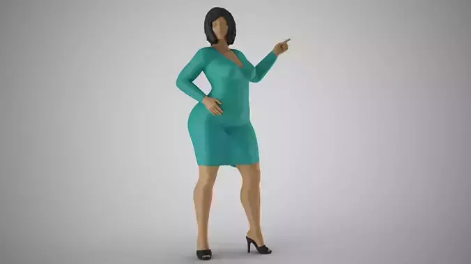 Female Presenter 3D print model