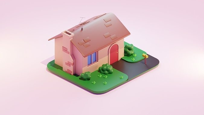 doll house Low-poly 3D model
