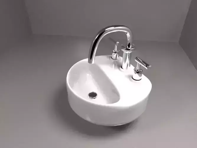 bathroom sink with tap 