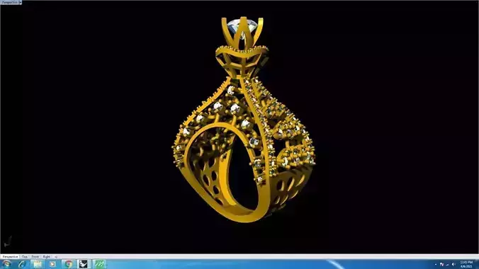 rings gold ring on computer screen