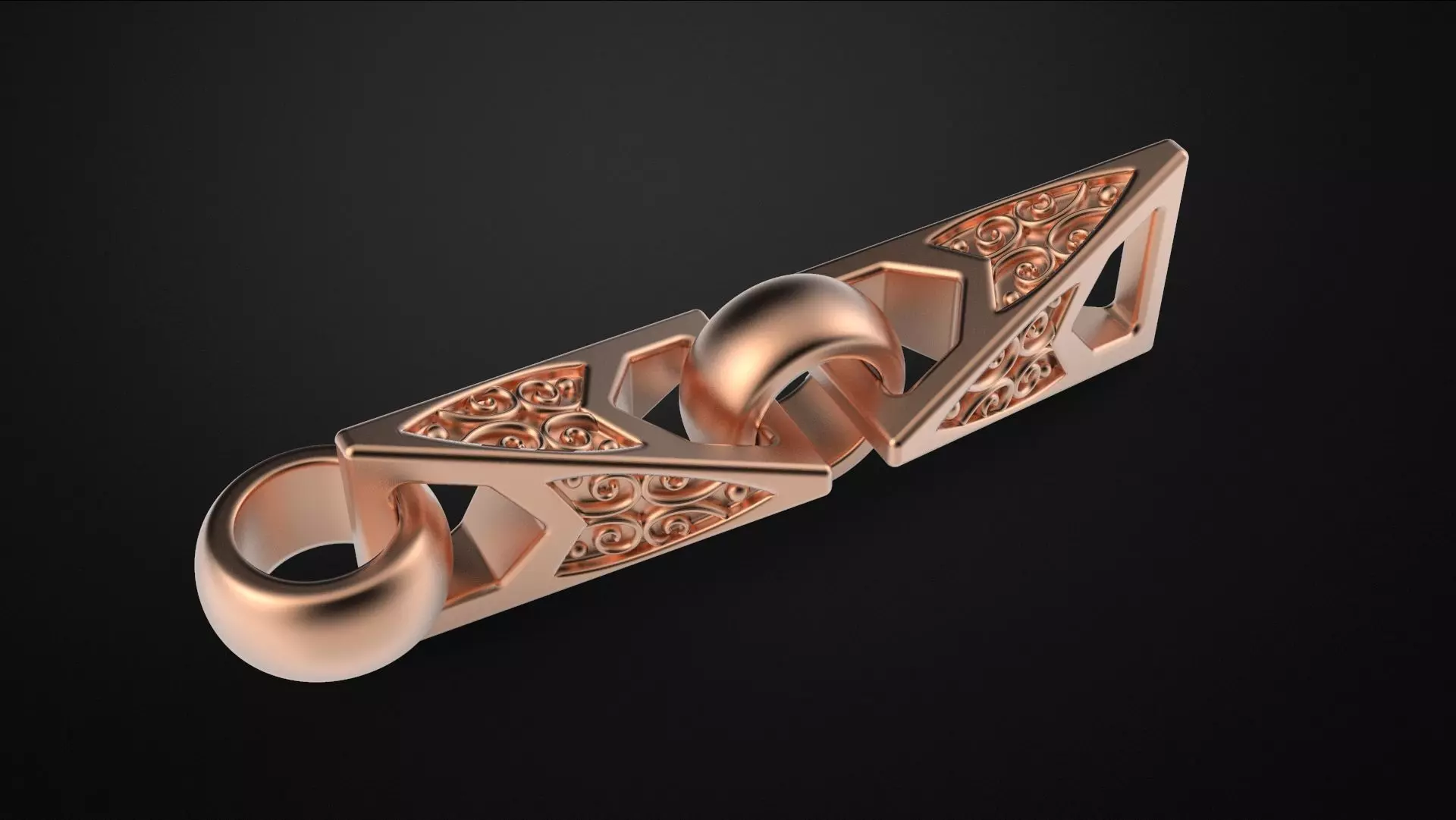 Triangular chain 3D print model