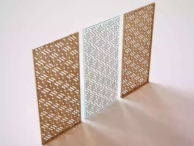 Partition three wooden panels