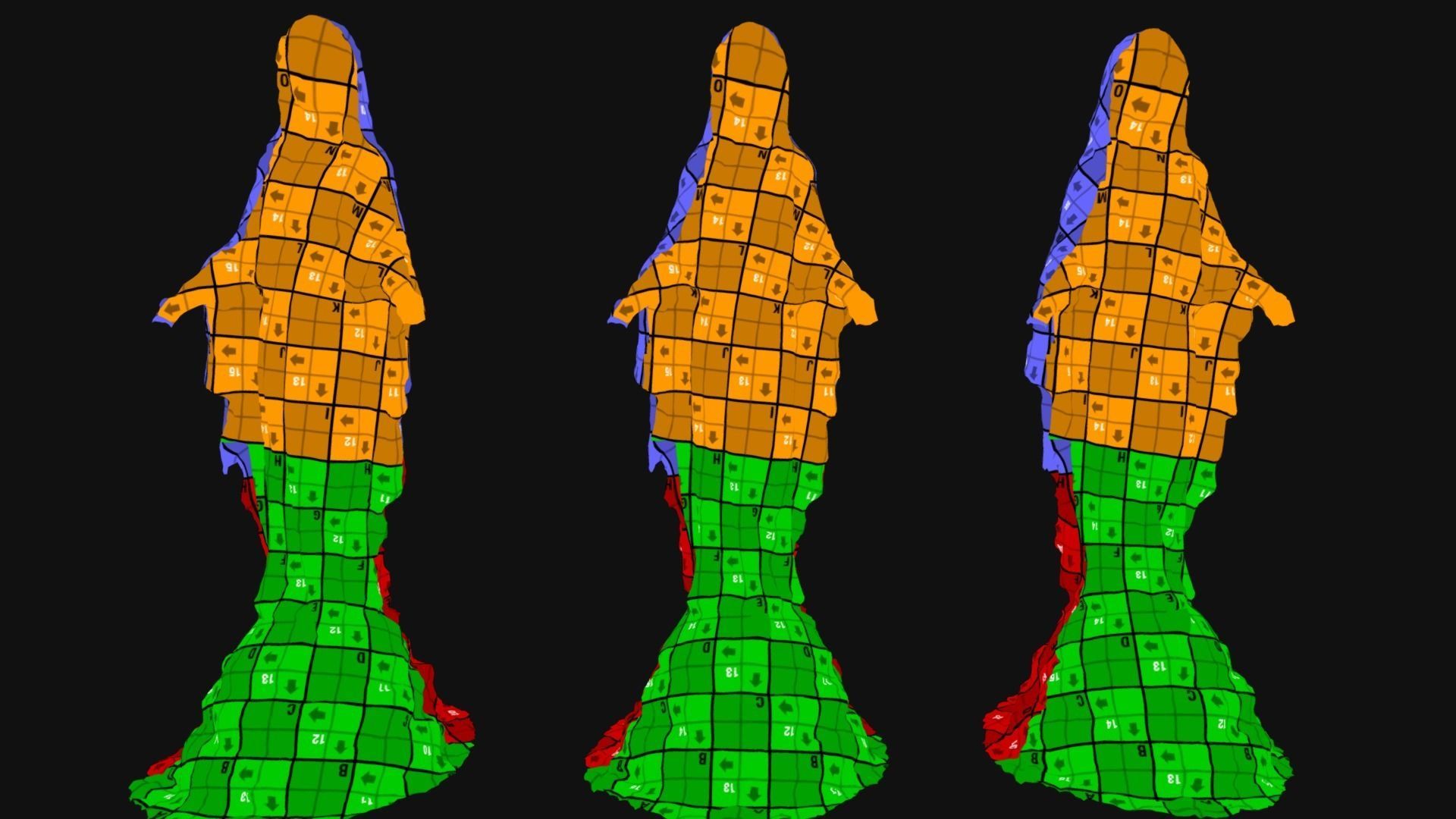 Saint Mary Statue Low-poly 3D model_5