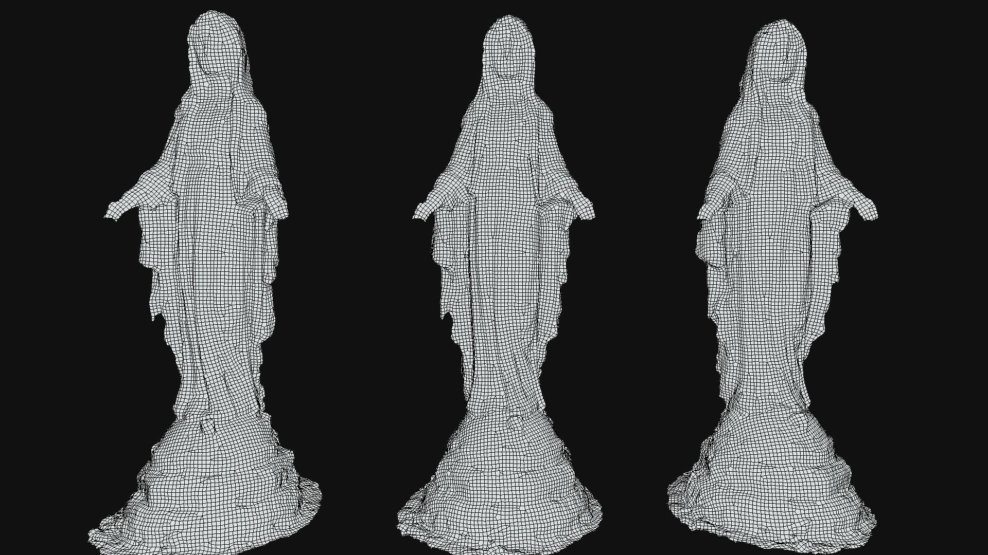 Saint Mary Statue Low-poly 3D model_4