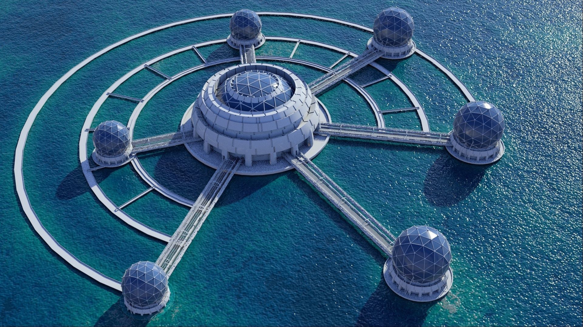 Sci fi Futuristic City Building 3D model_1