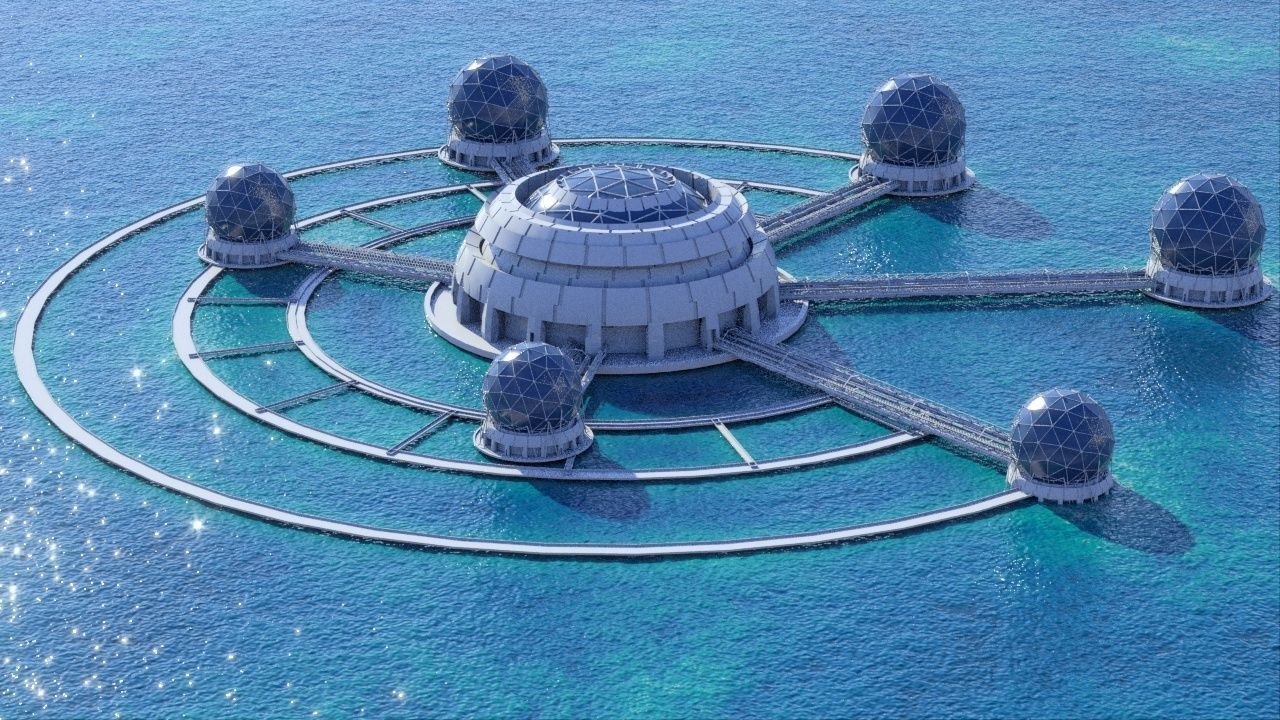 Sci fi Futuristic City Building 3D model_2