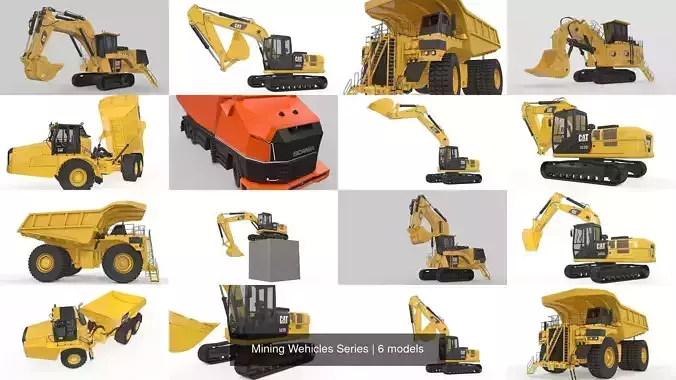 Mining Wehicles Series 3D Model Collection