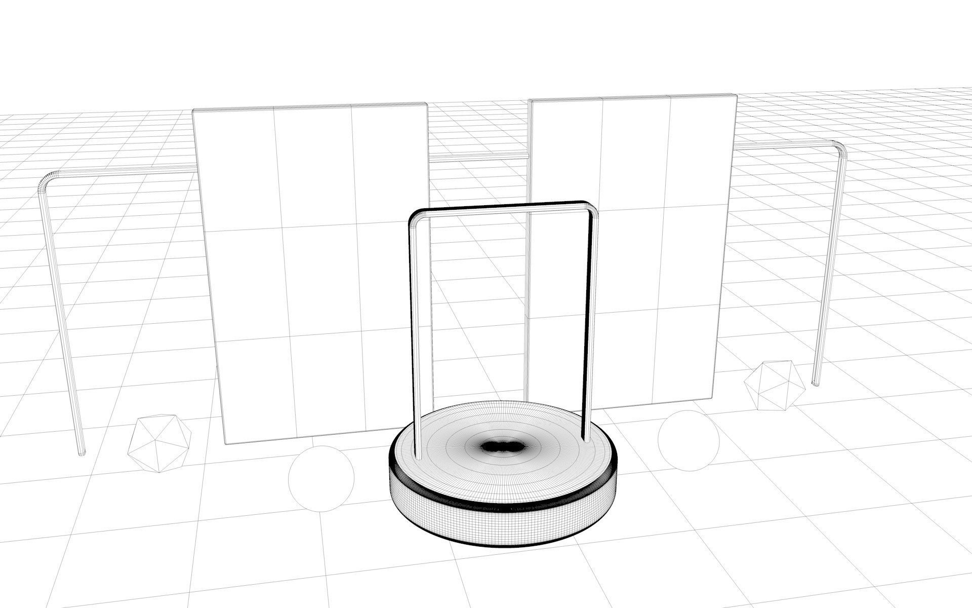 Modern minimalist podium display  3D model_6