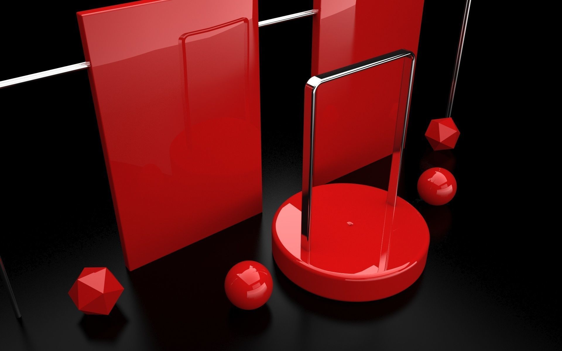 Modern minimalist podium display  3D model_4